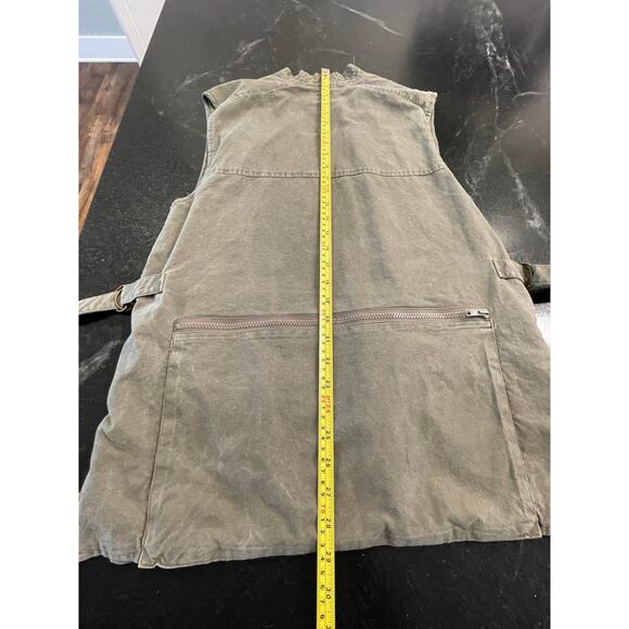 L.L. Bean women's Khaki Field Vest fishing safari photog cargo SM VTG - Picture 6 of 11